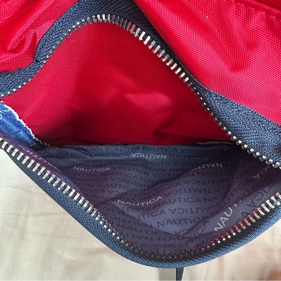 Nautica Bold Red and Black Nylon Mini Backpack - Picture 4 of 9